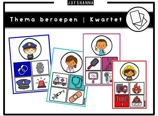 Thema beroepen | Kwartetspel