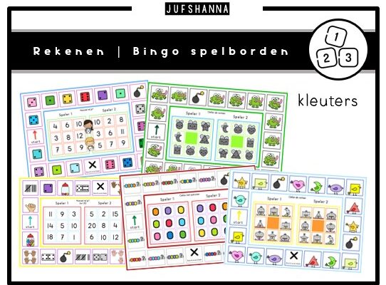 Rekenen | Bingo spelborden (kleuters)