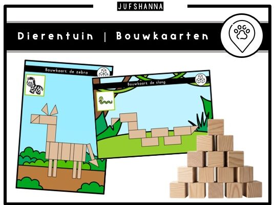 Thema dierentuin | Bouwkaarten