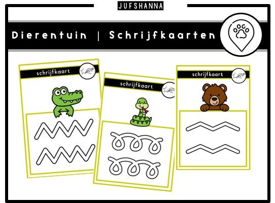 Thema dierentuin | Schrijfkaarten