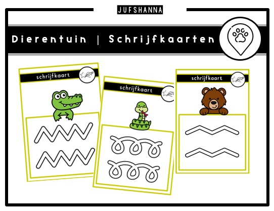 Thema dierentuin | Schrijfkaarten