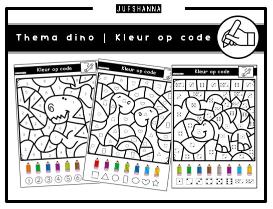 Thema dino | Kleur op code