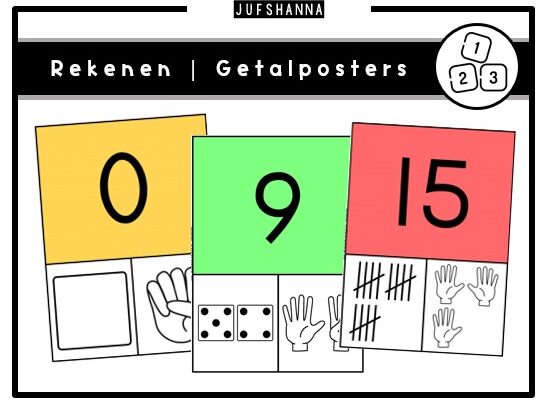 Rekenen | Getalkaarten 0 t/m 20 (pastelkleuren)