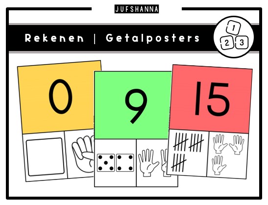 Rekenen | Getalkaarten 0 t/m 20 (pastelkleuren)