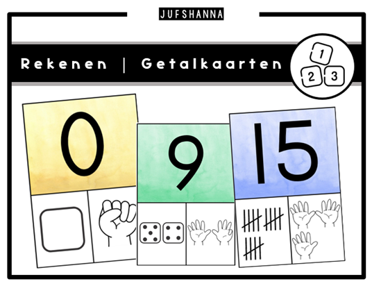 Rekenen | Getalkaarten regenboog (0 t/m 20)