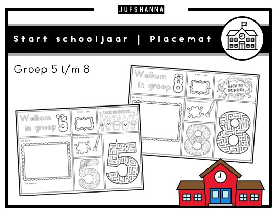 Nieuw schooljaar | Placemats groep 5 t/m 8