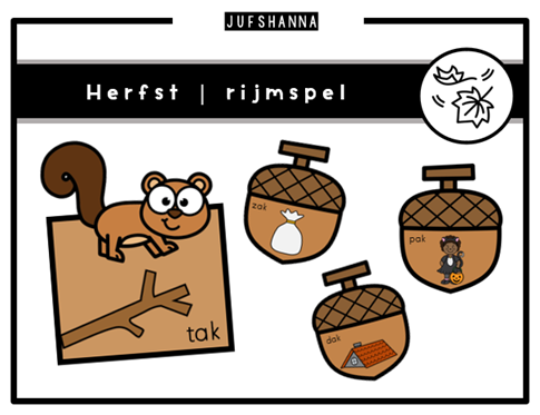 Thema herfst | Rijmen met eekhoorn
