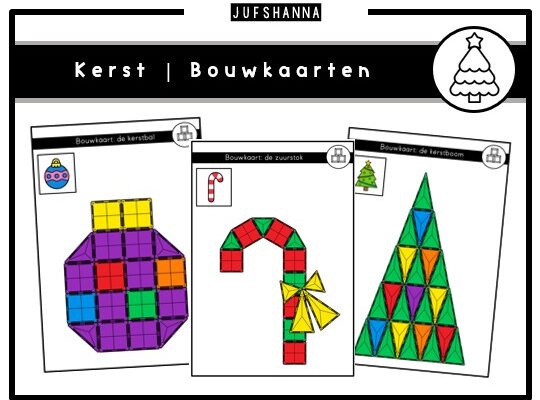 Thema kerst | Bouwkaarten magnetische tegels