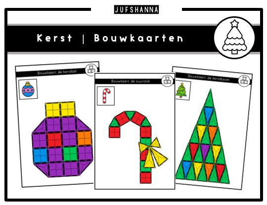 Thema kerst | Bouwkaarten magnetische tegels