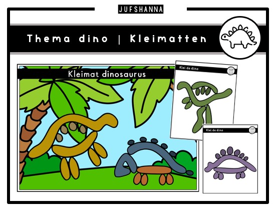 Thema dino | Kleikaarten