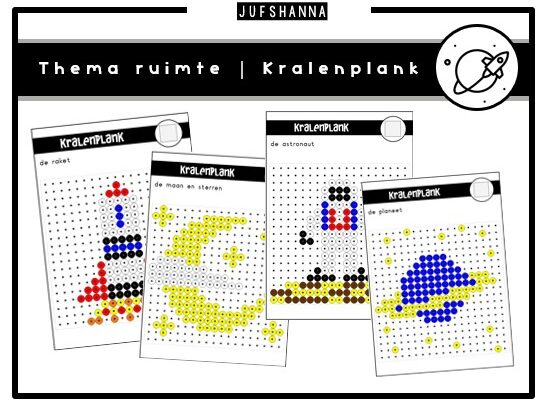 Thema ruimte | Kralenplankvoorbeelden