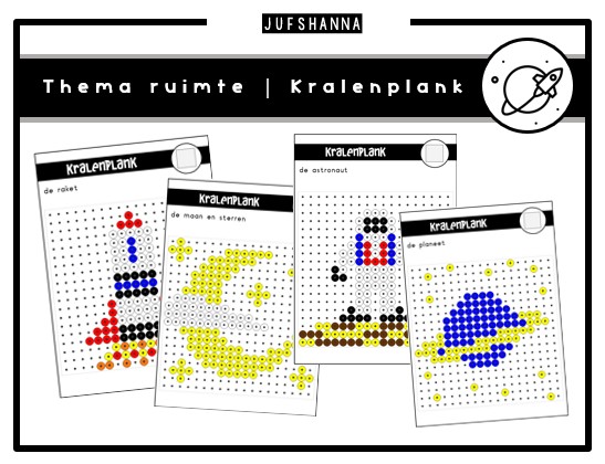 Thema ruimte | Kralenplankvoorbeelden