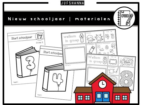 Nieuw schooljaar | Placemats en werkboekjes