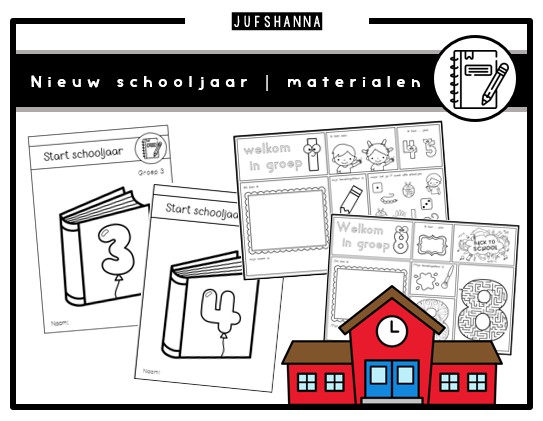 Nieuw schooljaar | Placemats en werkboekjes