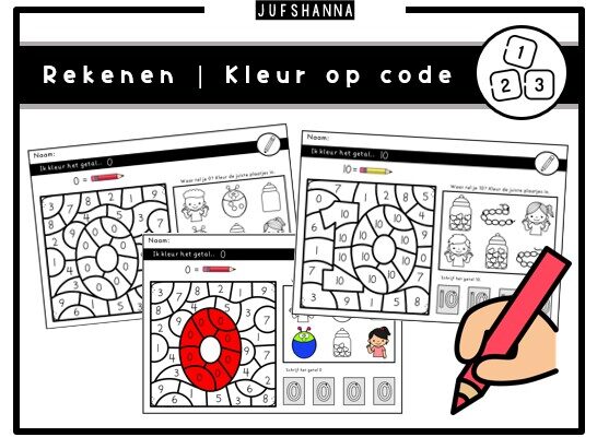 Rekenen | Kleur op code (getallen)