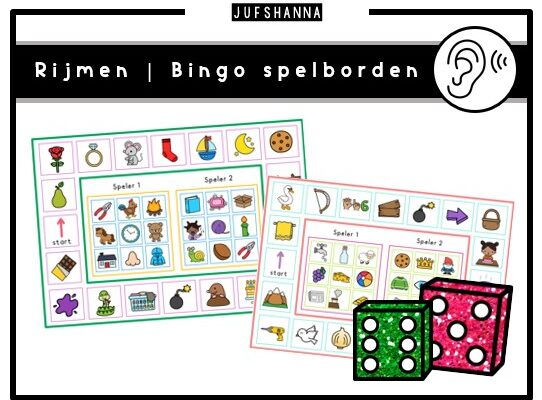 Rijmen | 2 Bingo spelborden