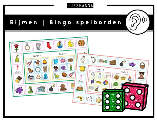 Rijmen | 2 Bingo spelborden