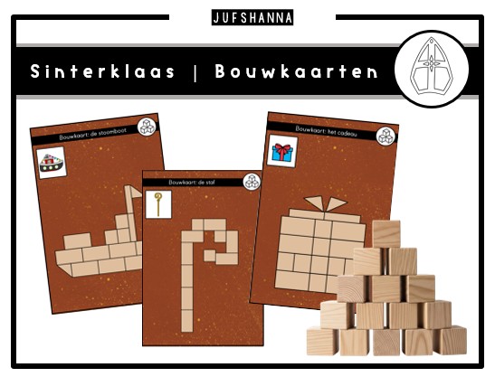 Thema Sinterklaas | 14 bouwkaarten