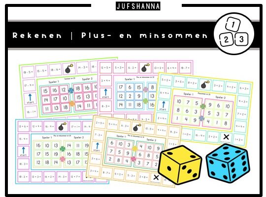 Rekenen | Bingo spelborden sommen maken