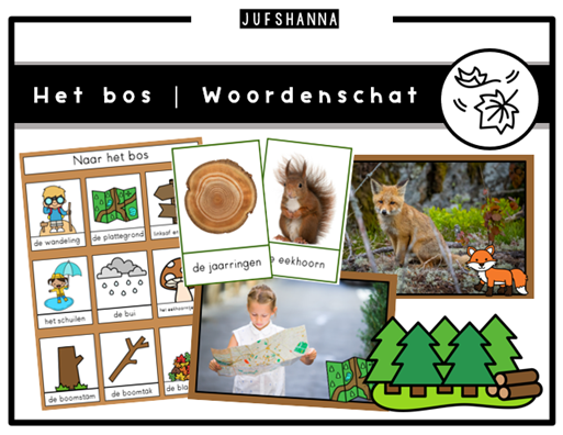 Thema bos (herfst) | Woordenschatpakket