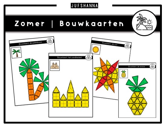 Thema zomer | Bouwkaarten magnetische tegels
