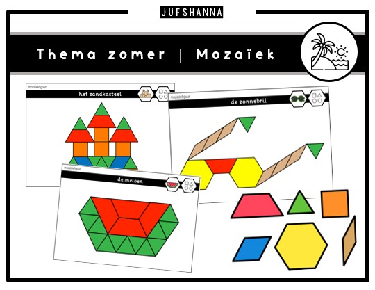 Thema zomer | Mozaïekkaarten