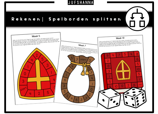 Thema Sinterklaas | Spelborden splitsen 5 t/m 10